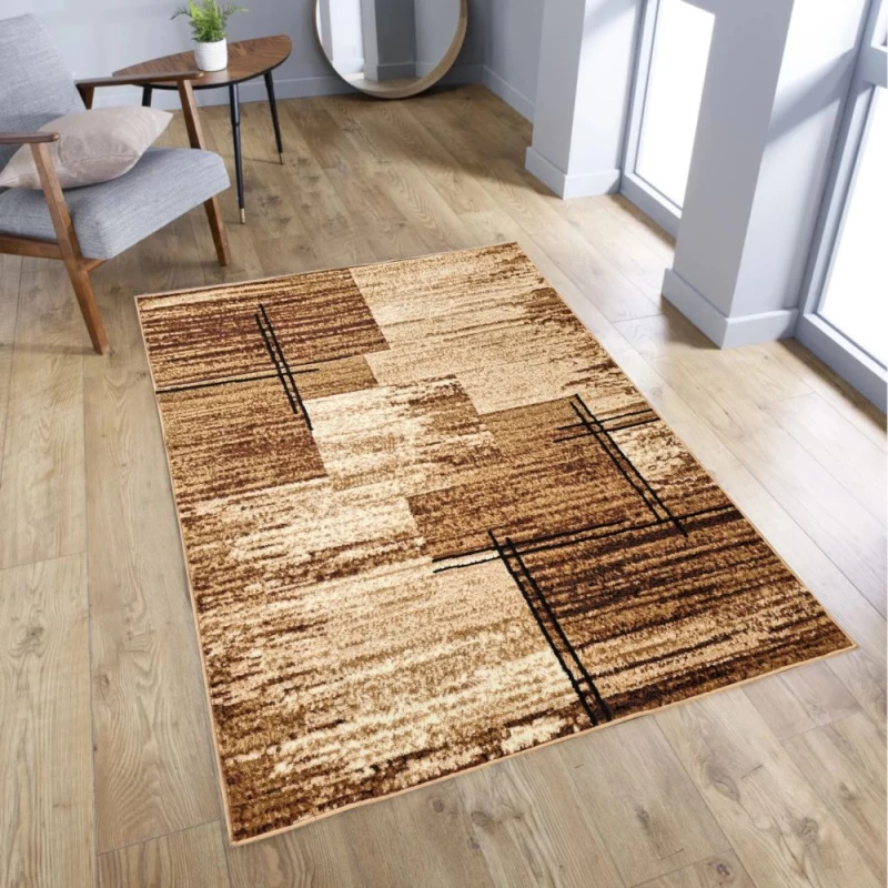 LUKEN téglalap alakú szőnyegdarab 160x220 cm - bézs / barna