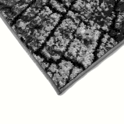 Szőnyeg 250x350 cm LUKEN modern - szürke / fekete