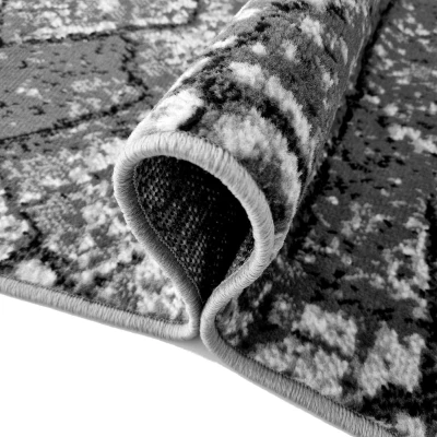 Szőnyeg 160x220 cm LUKEN modern - szürke / fekete
