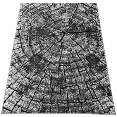 Szőnyeg 160x220 cm LUKEN modern - szürke / fekete