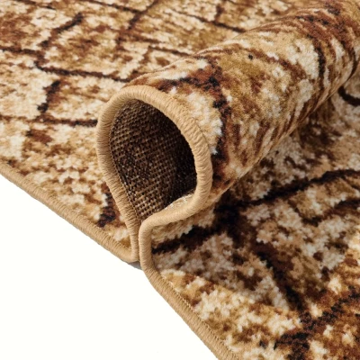 Szőnyeg 160x220 cm LUKEN modern - bézs / barna