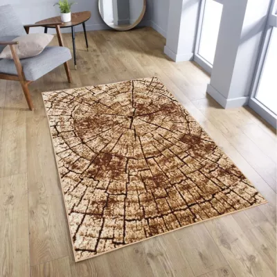 Szőnyeg 160x220 cm LUKEN modern - bézs / barna