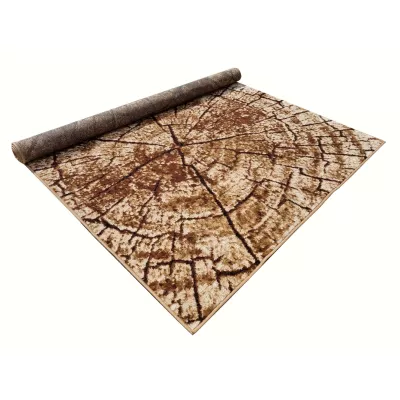 Szőnyeg 70x130 cm LUKEN modern - bézs / barna