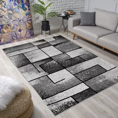 Szőnyeg 160x220 cm LUKEN téglalap alakú - szürke