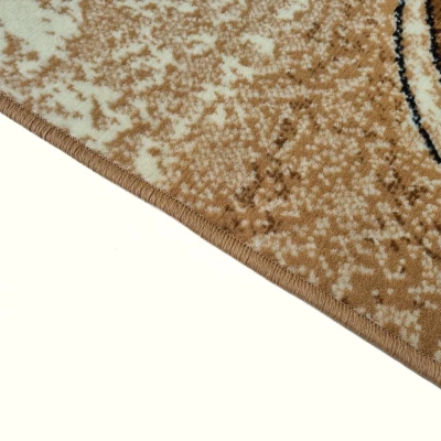 Absztrakt szőnyegdarab 80x150 cm LUKEN - bézs