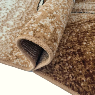 Absztrakt szőnyegdarab 80x150 cm LUKEN - bézs