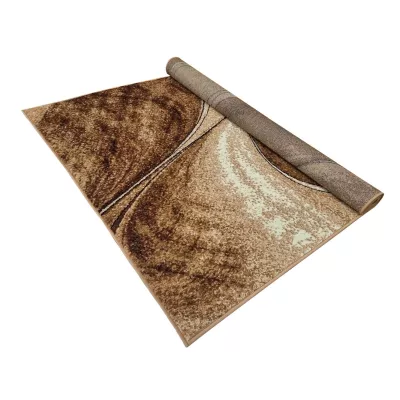 Absztrakt szőnyegdarab 80x150 cm LUKEN - bézs