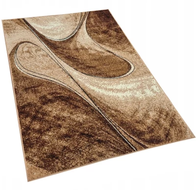 Absztrakt szőnyegdarab 70x130 cm LUKEN - bézs