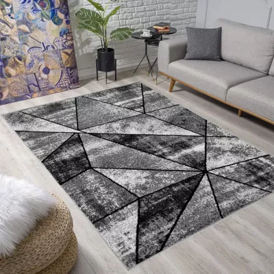 Geometrikus darab szőnyeg 200x300 cm LUKEN - szürke
