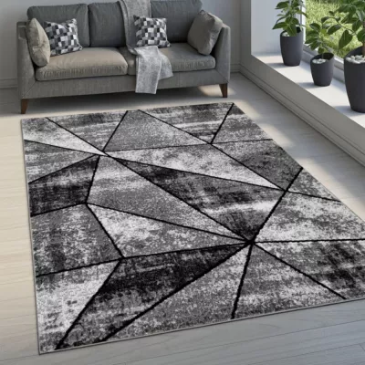Geometrikus darab szőnyeg 180x250 cm LUKEN - szürke