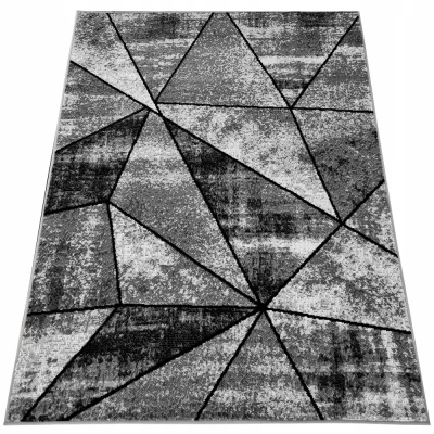 Geometrikus darab szőnyeg 140x190 cm LUKEN - szürke