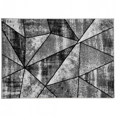 Geometrikus darab szőnyeg 140x190 cm LUKEN - szürke