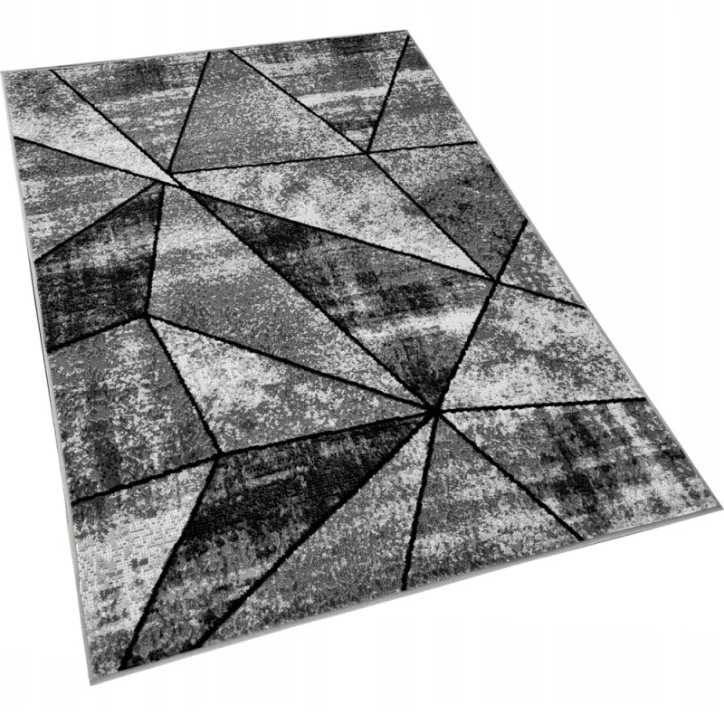 Geometrikus darab szőnyeg 140x190 cm LUKEN - szürke