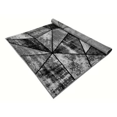 Geometrikus darabos szőnyeg 80x150 cm LUKEN - szürke