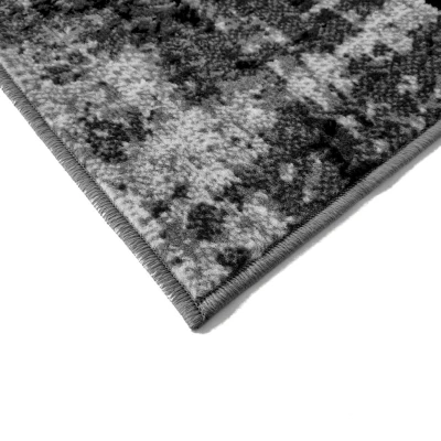 Geometrikus darabos szőnyeg 70x130 cm LUKEN - szürke