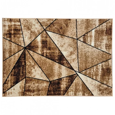 Geometrikus darab szőnyeg 140x190 cm LUKEN - bézs
