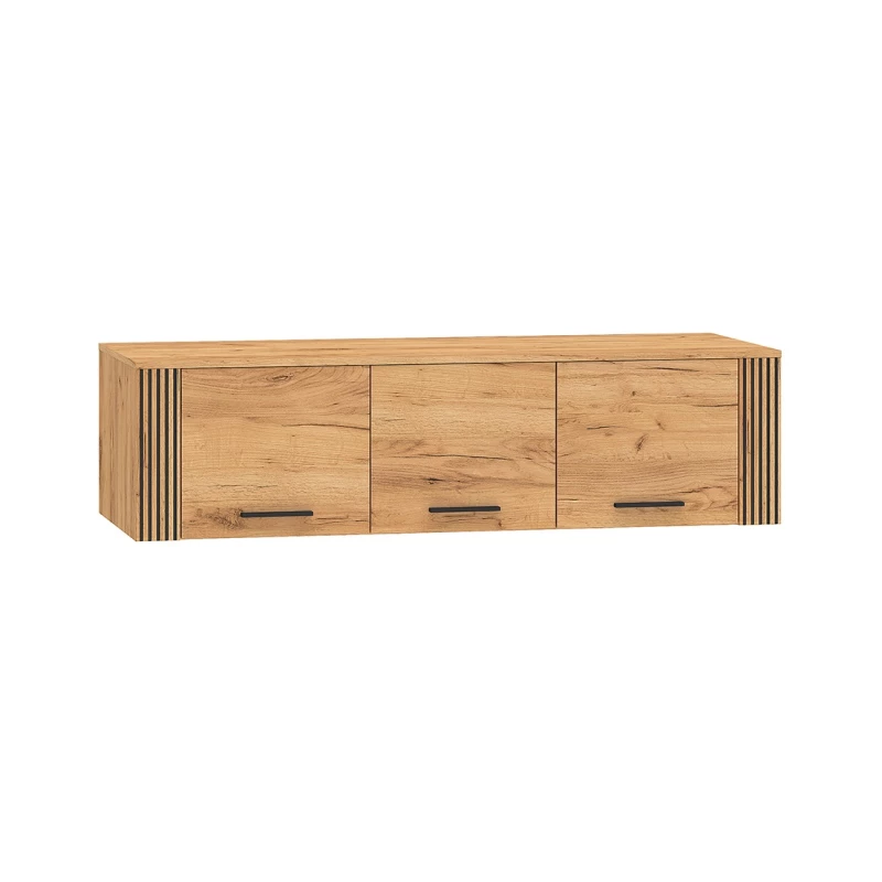 MING háromajtós gardróbbővítő elem - artisan tölgy, arany / fekete
