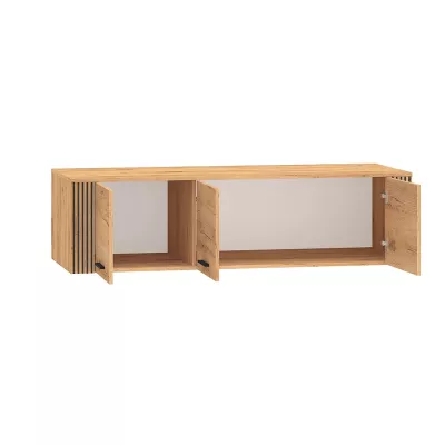 MING háromajtós gardróbbővítő elem - artisan tölgy, arany / fekete