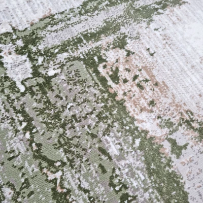 Ovális darab szőnyeg 160x220 cm STEFANO - zöld / bézs