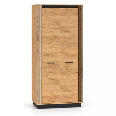 Kétajtós szekrény 92 cm MING - artisan tölgyfa arany / fekete