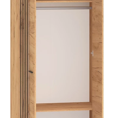 Kétajtós szekrény 92 cm MING - artisan tölgyfa arany / fekete