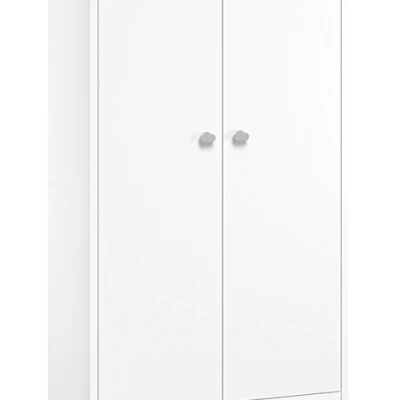 Fiókos szekrény 80 cm BENGAL - fehér / ezüstszürke