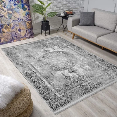 Szőnyeg 200x290 cm STEFANO - szürke / fekete