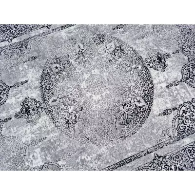 Szőnyeg 160x220 cm STEFANO - szürke / fekete