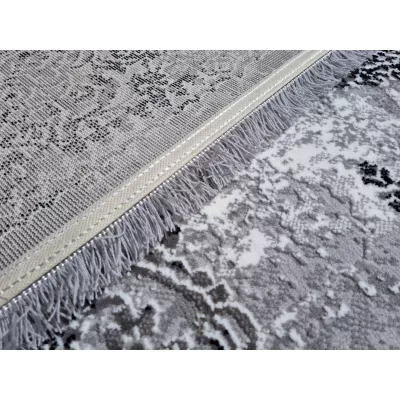 Szőnyeg 80x150 cm STEFANO - szürke / fekete