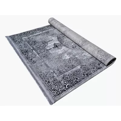 Szőnyeg 80x150 cm STEFANO - szürke / fekete