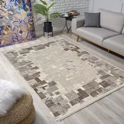 Szőnyeg 200x290 cm STEFANO - barna / arany