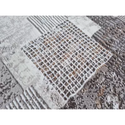 Szőnyeg 160x220 cm STEFANO - barna / arany