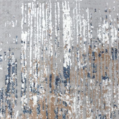 Téglalap alakú szőnyegdarab 160x220 cm STEFANO - szürke / kék / fehér