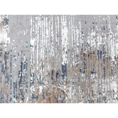 Téglalap alakú szőnyegdarab 160x220 cm STEFANO - szürke / kék / fehér