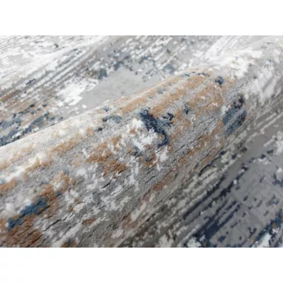 Téglalap alakú szőnyegdarab 160x220 cm STEFANO - szürke / kék / fehér