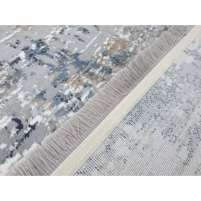 Téglalap alakú szőnyegdarab 160x220 cm STEFANO - szürke / kék / fehér