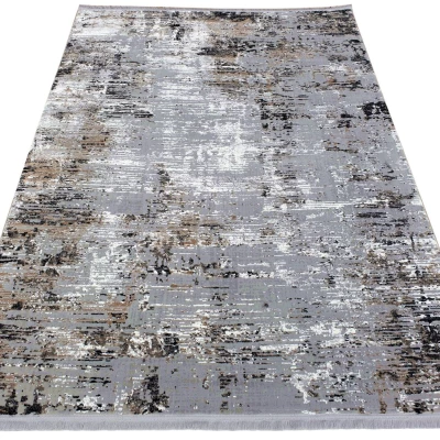 Téglalap alakú szőnyegdarab 160x220 cm STEFANO - szürke / fekete