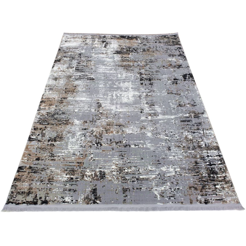 Téglalap alakú szőnyegdarab 160x220 cm STEFANO - szürke / fekete