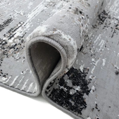 Téglalap alakú szőnyegdarab 160x220 cm STEFANO - szürke / fekete