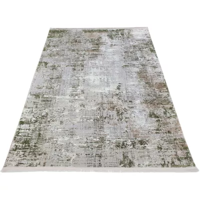 Téglalap alakú szőnyegdarab 160x220 cm STEFANO - zöld / krémszínű