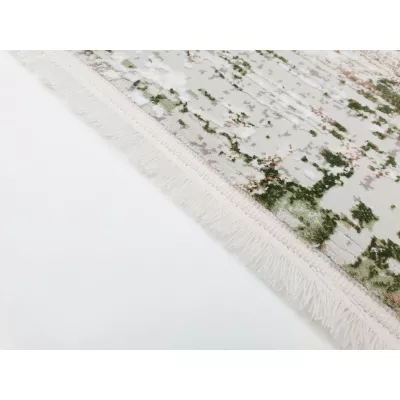 Téglalap alakú szőnyegdarab 160x220 cm STEFANO - zöld / krémszínű