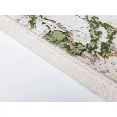 Téglalap alakú szőnyeg 80x150 cm STEFANO - krém / zöld