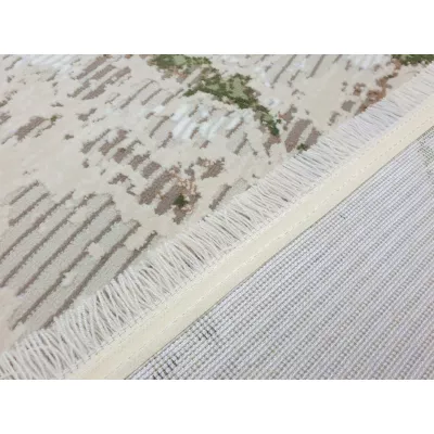 Téglalap alakú szőnyeg 80x150 cm STEFANO - krém / zöld