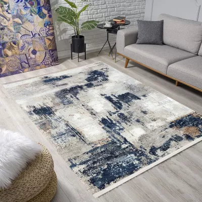 Téglalap alakú szőnyeg 180x260 cm STEFANO - kék / szürke