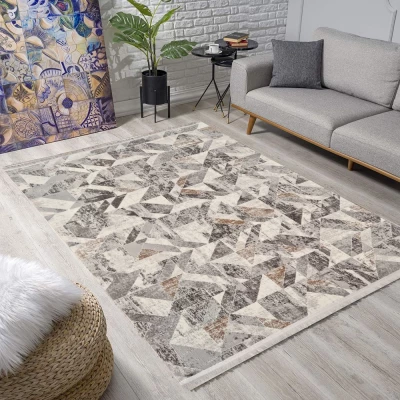 Téglalap alakú szőnyeg 200x290 cm STEFANO - szürke / arany
