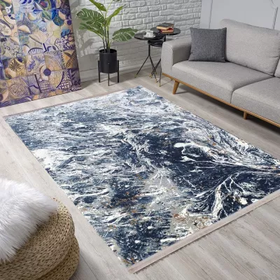 Téglalap alakú szőnyeg 200x290 cm STEFANO - szürke / kék
