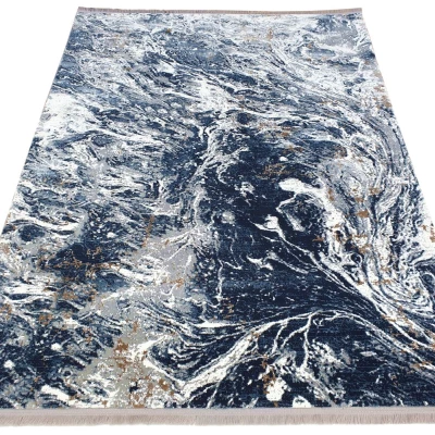 Téglalap alakú szőnyeg 160x220 cm STEFANO - szürke / kék