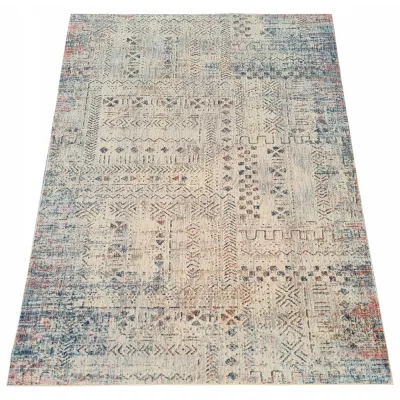 Mintás szőnyegdarab 200x290 cm FRANCO - kék / bézs