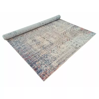 Mintás szőnyegdarab 200x290 cm FRANCO - kék / bézs