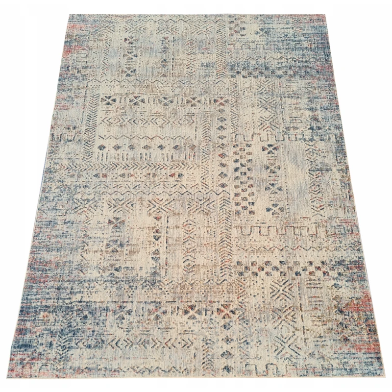 Mintás szőnyegdarab 120x170 cm FRANCO - kék / bézs